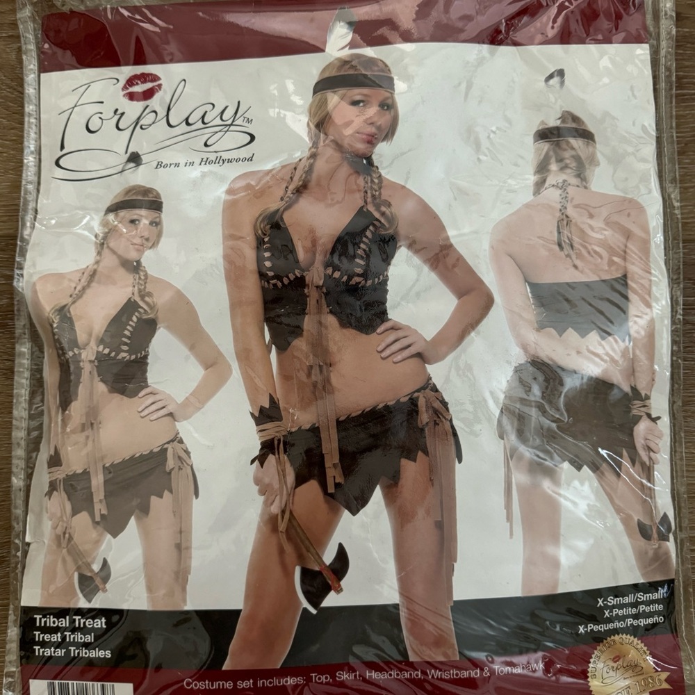 Forplay Black Tribal Treat Women's Costume - Fringe Halter Set
